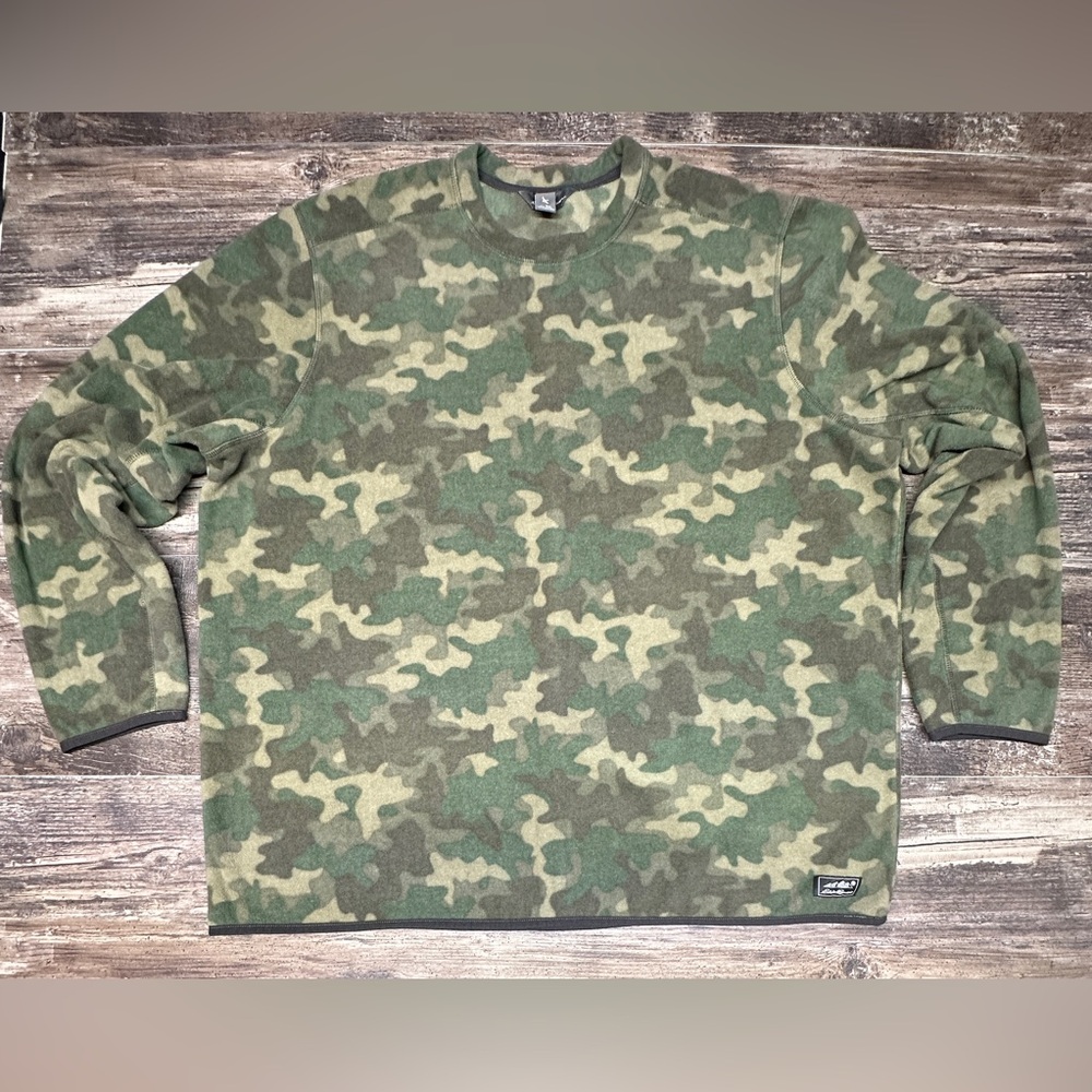 Eddie Bauer Camo Fleece Crewneck Sweatshirt Men’s 2XL - GUC